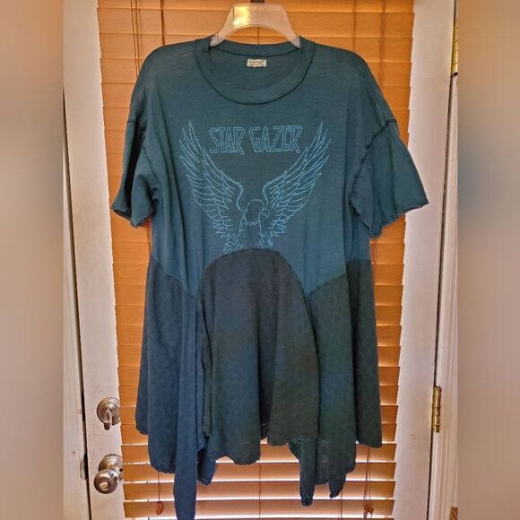 Free People Star Gazer The Jerry Lounge T Shirt Dress Size XS - Picture 1 of 10